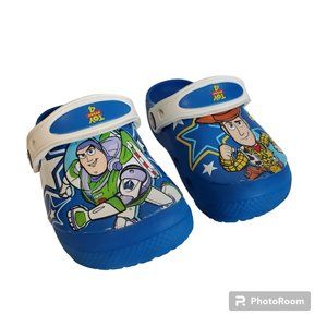 Crocs Disney Pixar Toy Story 4 Blue Woody and Buzz Lightyear Kids Sz C9 Clogs